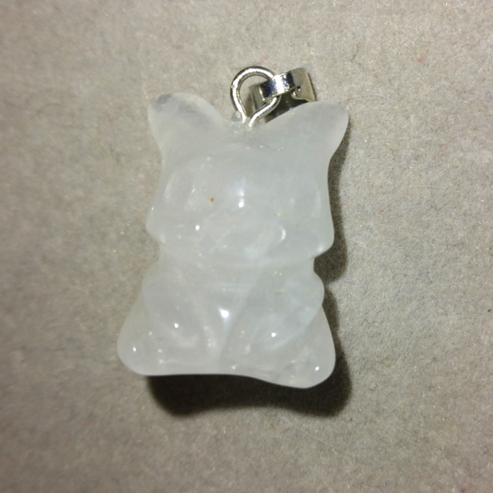 Crystal Pikachu pendant #3 with free black cord necklace